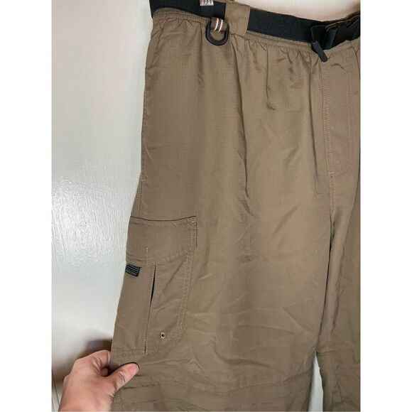 Eddie Bauer Tan  Convertible Cargo Belted Pants Mens size L NWT - Picture 6 of 16